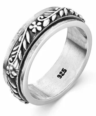 Produktbild von MATERIA by Matthias Wagner Spinning Ring Silber 925 drehbar mit Blumen SR-63