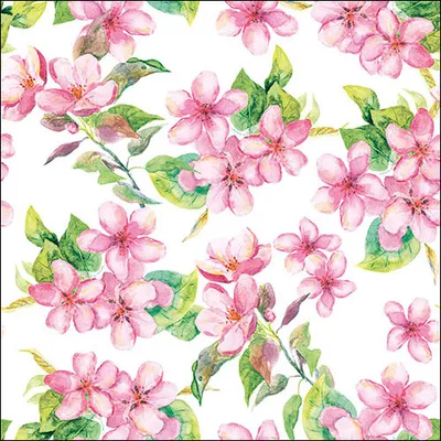 Produktbild von A - Servietten Lunch – Napkin Lunch – Format: 33 x 33 cm – 3-lagig – 20 Servietten pro Packung - Cherry Blossom Rose – Kirschblüten - Ambiente