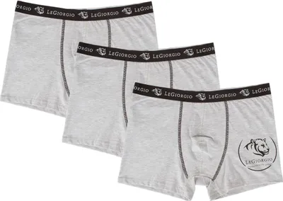 Produktbild von 3er Set Herren Retroshort LeGiorgio Boxershorts Unterhose Boxer Shorts Grau 3XL