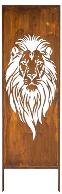 Produktbild von Sichtschutz Metall - 160 cm x 50 cm - Edelrost - Rostoptik Sichtschutz für Garten - Sichtschutzelement - Sichtschutzwand - Gartendekoration Zaun