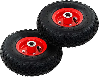 Image de Roues de diable 2 pcs Caoutchouc 3.00-4 (245x82)