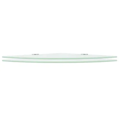 Produktbild von vidaXL Eckregale 2 Stk. mit Verchromten Halterungen Glas Weiß 25x25 cm