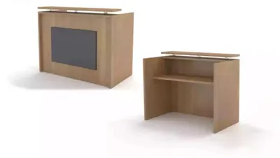 Produktbild von Rezeption Arbeitstisch Holz Büromöbel Empfangstisch Büro Möbel Neu