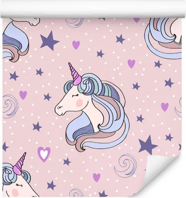 Immagine prodotto di rotolo di VLIES WALLPAPER da 10 m per la cameretta dei bambini monocolore stelle puntini cuori XXL
