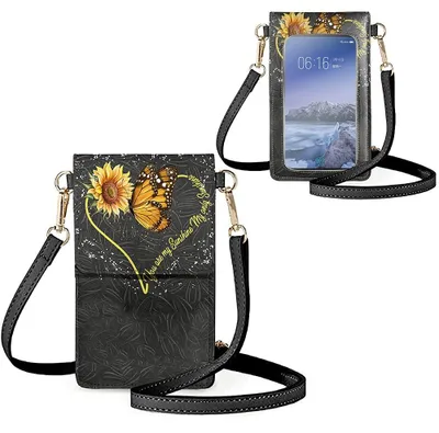 Image de Petit sac bandoulière pour téléphone, idéal pour les femmes, avec porte-cartes