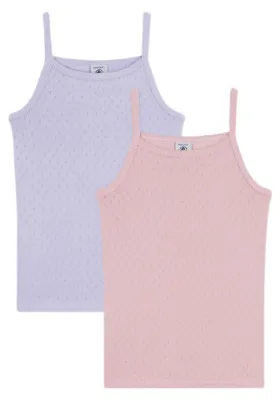 Productafbeelding van Pe Bateau set met tanktops voor kinderen, gemaakt van katoen, met open details, variant