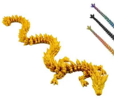 Immagine prodotto di Drago 3D – 22 cm | Figura Fantasy da Collezione e Decorazione – Oro