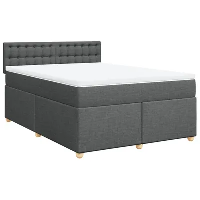 Produktbild von Boxspringbett mit Matratze Dunkelgrau 140x190 cm Stoff