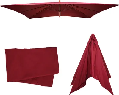 Produktbild von Ersatz-Bezug für Sonnenschirm Florida 3x4m, Sonnenschirmbezug Ersatzbezug, Polyester  bordeaux