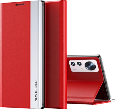 Immagine prodotto di Xiaomi Mi 12 Case, Custodia magnetica in Finto cuoio con funzione stand per Xiaomi Mi 12 / Mi 12X rosso