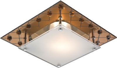 Deckenleuchte, Kristalle, Glas, spiegelnd, L 26 cm