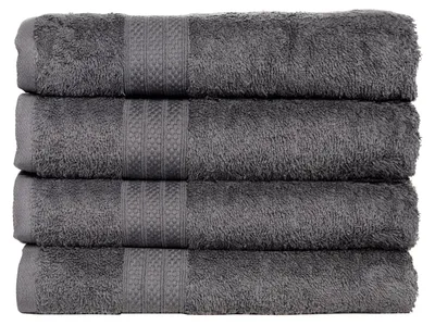 Produktbild von Brielle Handtuch-Set aus 100% Baumwolle Set Gästehandtücher Packung mit 4 50x100 cm Anthrazit