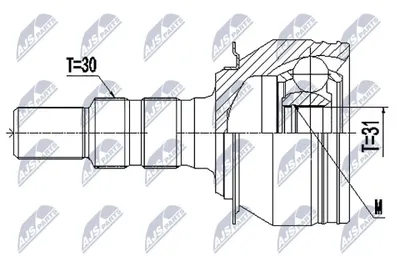 Produktbild von NTY Gelenksatz Antriebswelle Vorne Radseitig für CHEVROLET ORLANDO (J309) NPZ-DW-032