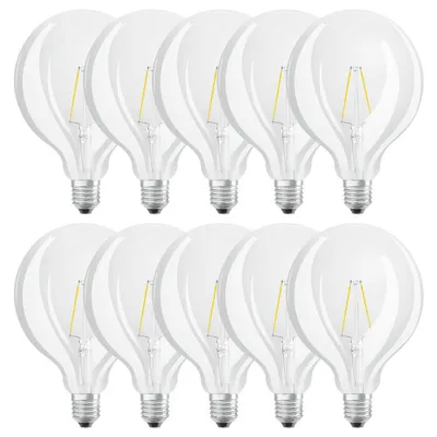 Produktbild von 10 x Osram LED Parathom Filament Leuchtmittel G125 Globe 2,5W = 25W E27 klar 250lm warmweiß 2700K