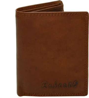 Produktbild von flevado Robuste Herren Vollleder Geldbörse mit RFID Schutz Riegelverschluss Hochformat (braun)