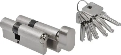Zdjęcie produktu dla Zestaw wkładek nr 4 B-Harko H6 30/45+45g/30 mm, nikiel satyna, 6-stykowe, klasa 6.0, 6 kluczy