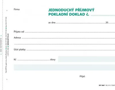 Obrázok produktu pre Potvrdenka, jednoduchá, A6, 100 listov