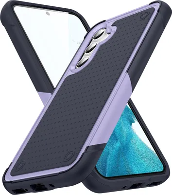 Produktbild von Für Samsung Galaxy A54 Hülle Militärqualität Stoßfest Hybrid 2 in 1 Hart PC Weich TPU Handyhülle Lila Blau
