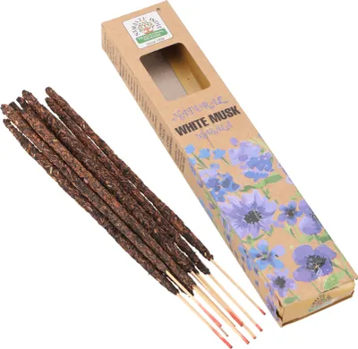 Produktbild von Natürliche Handgerollte ORKAY Räucherstäbchen aus Süd Indien - White Musk, 23*4,5*2 cm, Indische Räucherstäbchen