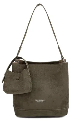 Productafbeelding van Diana&Co schoudertas voor dames, gemaakt van veganistisch leer, met een afneembare schouderband en een clutch