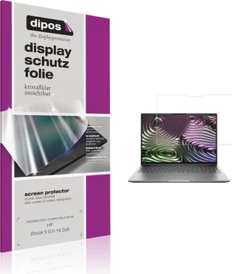 Produktbild von 2x Schutzfolie für HP Zbook X G1i 16 Zoll klar Displayschutzfolie Folie Display Schutz dipos