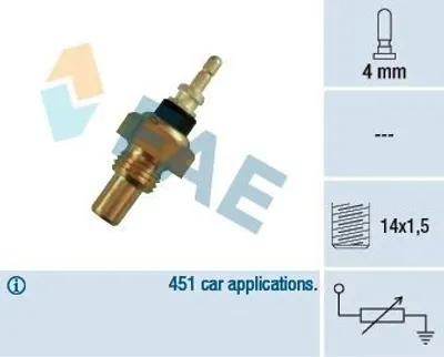 Produktbild von FAE 32220 Kühlmitteltemperatursensor passend für MERCEDES-BENZ 190 (W201) Stufenheck (W124) C-Klasse Limousine (W202) E-Klasse Limousine (W210) SL