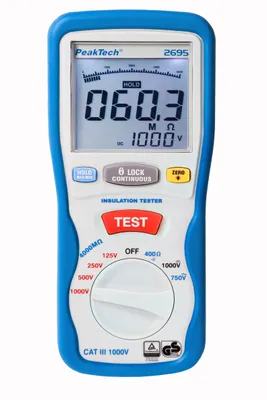 Zdjęcie produktu dla PeakTech P 2695 Tester izolacji 125/250/500/1000V 4000 MΩ