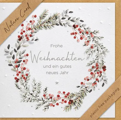Produktbild von Weihnachten - Nature Cards Handmade - Glückwunschkarte im Format