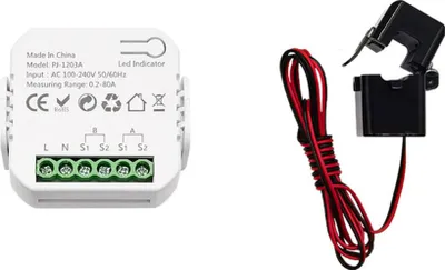 Produktbild von Tuya ZigBee Energieschalter Stromspannungsmesser App Tägliche und monatliche Abfrage des Gesamtstromverbrauchs mit Stromeinstellungsfunktion, 1CT