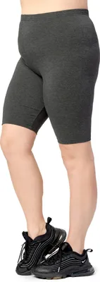 Produktbild von Merry Style Kurze Leggings Große Größen Damen Shorts aus Baumwolle Komfortable Kurze Hose Radlerhose Ideal für den Alltag und Sportaktivitäten MS10-456 (DunkelMelange, 6XL)