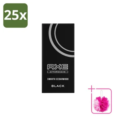 Productafbeelding van 25 x Axe Aftershave Black, 100 ml - Voordeelverpakking - 25 stuks