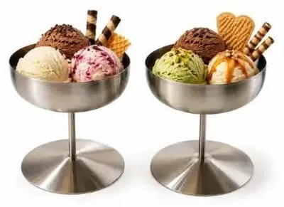 Image de Aura coupes à dessert en inox, lot de 2, 200 ml, hauteur 10 cm