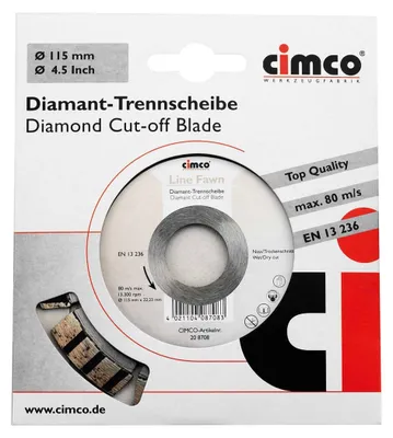 Productafbeelding van Cimco diamantschijf, diameter 230 mm, artikelnummer 20 8716 (208716)