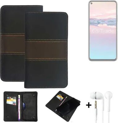 Produktbild von K-S-Trade Handyhülle + Kopfhörer kompatibel mit Huawei Honor 20 Pro Schutzhülle Walletcase Bookstyle Tasche Schutz Case Hülle Wallet Cover