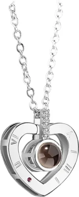 Produktbild von Bild-Halskette, personalisierte Fotoprojektions-Halskette, Gedenk-Geschenke zum Valentinstag und Geburtstag für Ehefrau und Freundin