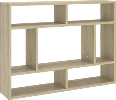 Obrázok produktu pre vidaXL Nástenná polica Sonoma Oak 75x16x55 cm odvodený výrobok z dreva