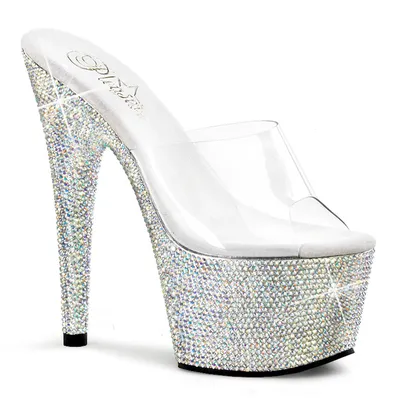 Produktbild von BEJEWELED-701DM Damen Slipper von Pleaser, Transparent EU 42, US 12