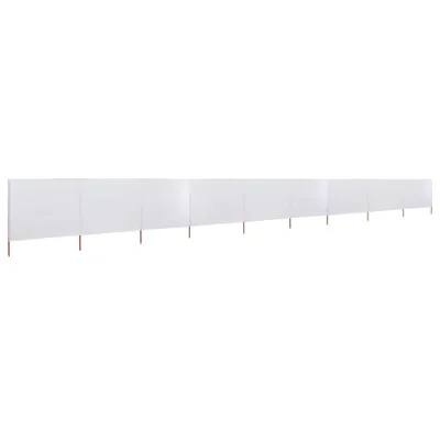 Image de vidaXL Tissu brise-vent 9 pièces 1200 x 120 cm blanc sable