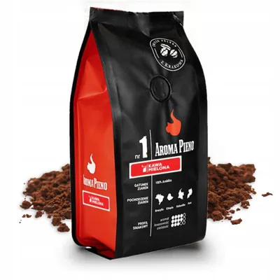 Zdjęcie produktu dla Kawa mielona Caveres Aroma Pieno 250g, 100% Arabica, świeżo palona do ekspresu, Rzemieślnicza Palarnia Kawy Premium