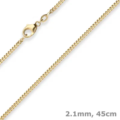 2-1mm-Panzerkette-aus-375-Gelbgold-45cm
