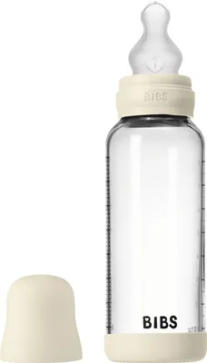 Immagine prodotto di Bavaglini in vetro Bottiglia per bambini rotonda 240 ml + tettarella in silicone