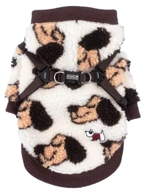 Winterpullover für Hunde, klassisch, braun, L, 100% Polyester