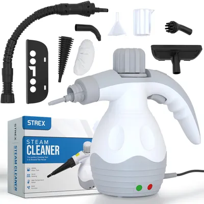 Productafbeelding van Strex Stoomreiniger Extra Krachtig - 1200W 4bar - Alles-in-één Multifunctionele Handstomer - Vlekkenreiniger