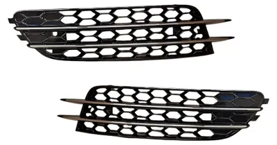 Für Audi A6 C7 4G 2010-14 Stoßstange Gitter Set Waben Alu Strebe Links + Rechts in der Farbe von Goingfast