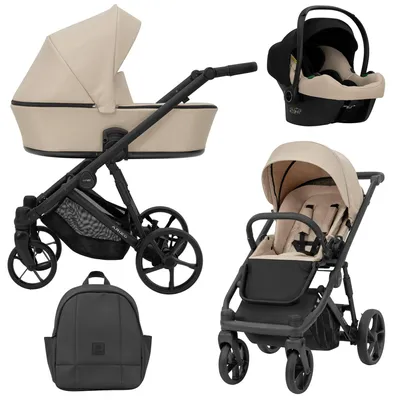 Produktbild von Kunert Arizo 3-in-1 Kombikinderwagen Cream mit Babyschale
