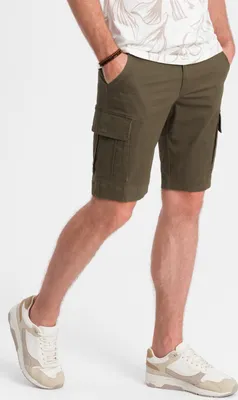 Immagine prodotto di Ombre Clothing Pantaloncini di tela da uomo Coast olive XXL