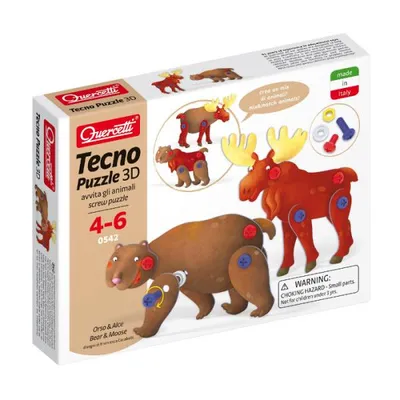 Imagen del producto de Rompecabezas 3D Tecno Łoś & Niedźwiedź de QUERCETTI