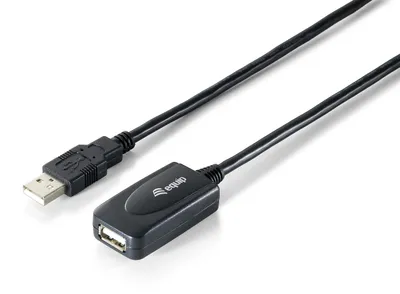 Zdjęcie produktu dla Equip 133336, 5 m, USB A, USB A, USB 2.0, Męska/Żeńska, Czarny