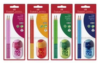 Produktbild von Faber-Castell 183587, HB, Gemischte Farben, Kunst, Grafische Zeichnung, Hobby, Büro, Schule, Technical drawing, Sichtverpackung, 2 Stück(e), PVC