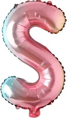 Produktbild von Folienballon Buchstabe S, regenbogen bunt, ca. 40 cm, für Luftbefüllung